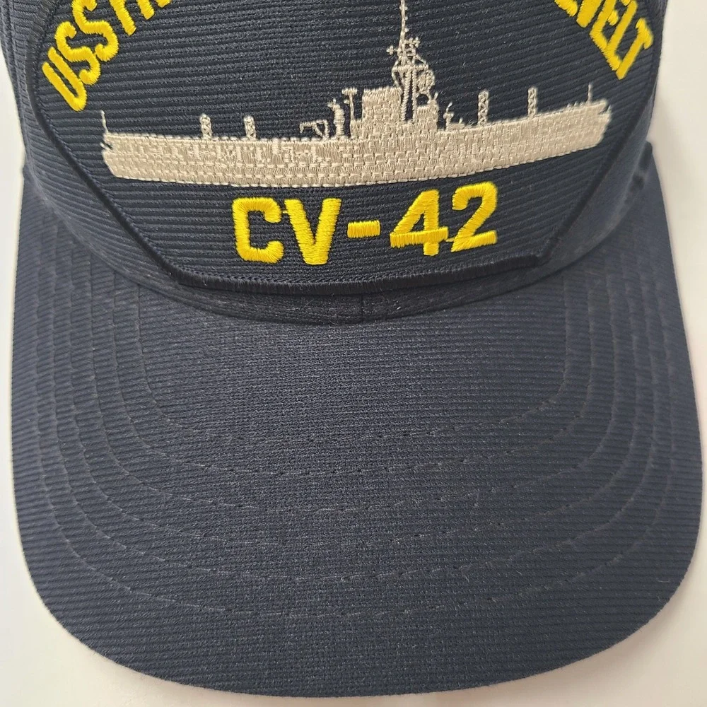 Vintage USS Franklin D Roosevelt Hat Snapback (Fits Small) Blue CV-42 US Navy